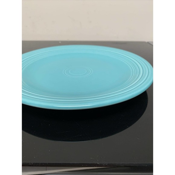 HOMER LAUGHLIN china FIESTA Turq color Dinner Plate 10.5" EUC FS Bnfts Chrty - Picture 8 of 12